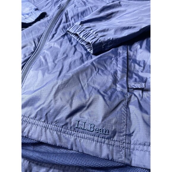 LL Bean Vintage Waterproof Windbreaker Blue Full Zip XL - Picture 3 of 4